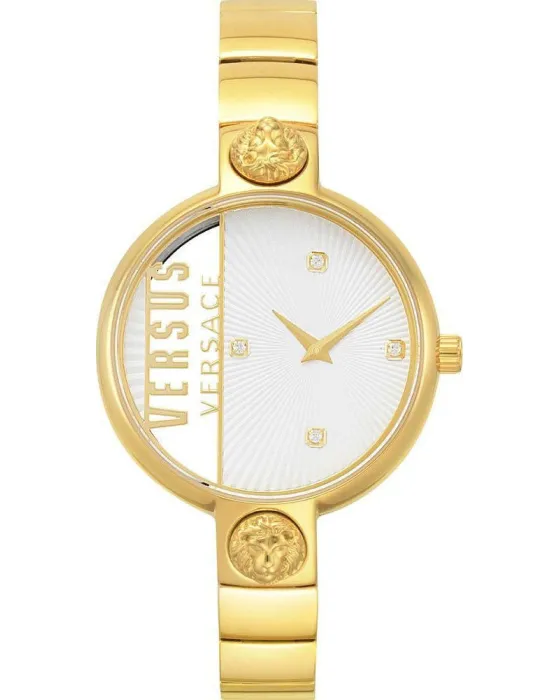 Γυναικείο ρολόι Versus Versace Rue Denoyez VSP1U0219, Ασημί καντράν, Μπρασελέ από Ανοξείδωτο ατσάλι