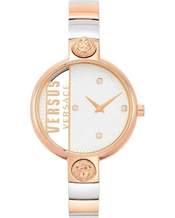 Γυναικείο ρολόι Versus Versace VSP1U0519, Λευκό καντράν, Μπρασελέ από Ανοξείδωτο ατσάλι