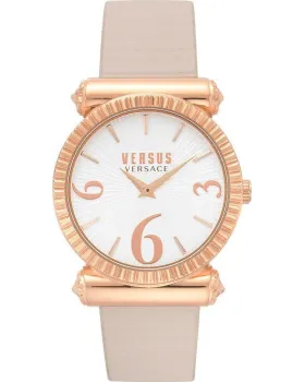 Γυναικείο ρολόι Versus Versace VSP1V0519, Λευκό καντράν, Λουρί από Δερμάτινο