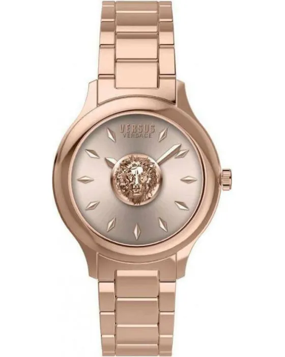 Γυναικείο ρολόι Versus Versace VSP411719, Καφέ καντράν, Μπρασελέ από Ανοξείδωτο ατσάλι