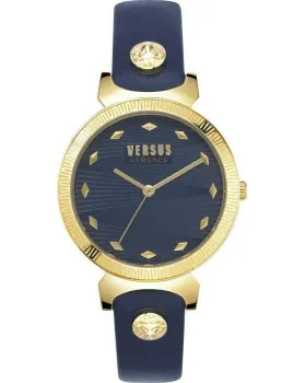 Γυναικείο ρολόι Versus Versace VSPEO0219, Μπλε καντράν, Λουρί από Δερμάτινο