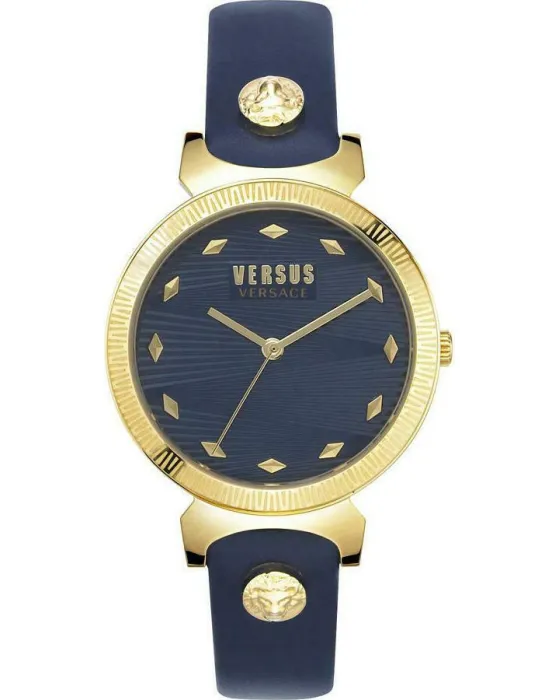 Γυναικείο ρολόι Versus Versace VSPEO0219, Μπλε καντράν, Λουρί από Δερμάτινο