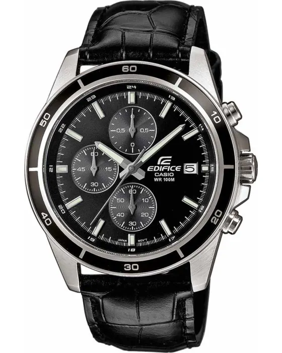 Ανδρικό ρολόι Casio Edifice Chronograph EFR-526L-1AVUEF, Μαύρο καντράν, Λουρί από Δερμάτινο