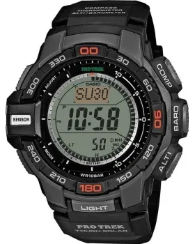 Ανδρικό ρολόι Casio Solar Protrek PRG-270-1ER, Μαύρο καντράν, Λουρί από Καουτσούκ