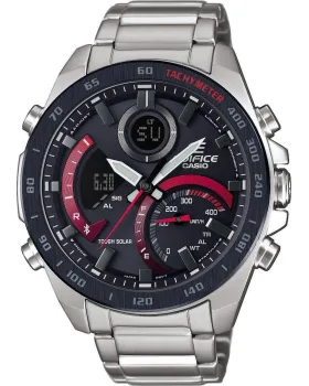 Ανδρικό ρολόι Casio Edifice Bluetooth ECB-900DB-1AER, Μαύρο καντράν, Μπρασελέ από Ανοξείδωτο ατσάλι