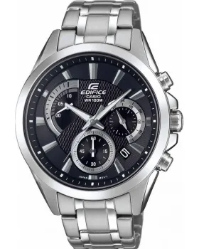Ανδρικό ρολόι Casio Edifice Chronograph EFV-580D-1AVUEF, Μαύρο καντράν, Μπρασελέ από Ανοξείδωτο ατσάλι