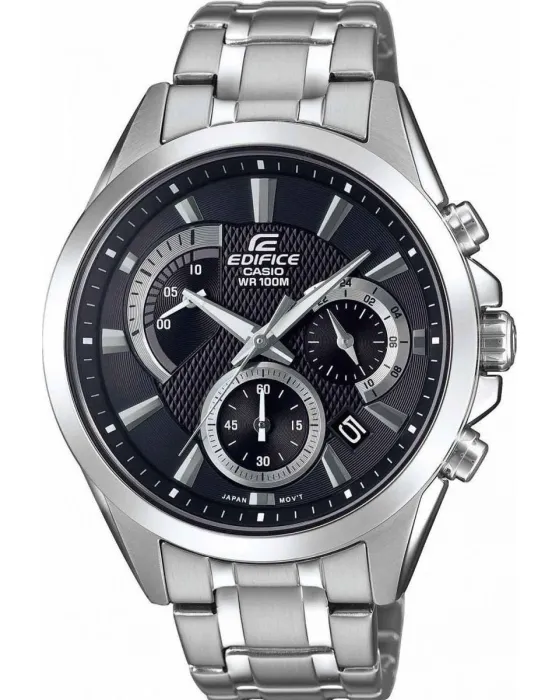 Ανδρικό ρολόι Casio Edifice Chronograph EFV-580D-1AVUEF, Μαύρο καντράν, Μπρασελέ από Ανοξείδωτο ατσάλι