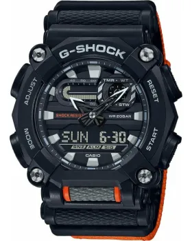 Ανδρικό ρολόι Casio G-Shock GA-900C-1A4ER, Μαύρο καντράν, Λουρί από Καουτσούκ / Υφασμάτινο