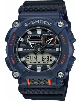 Ανδρικό ρολόι Casio G-Shock GA-900-2AER, Μπλε καντράν, Λουρί από Καουτσούκ / Υφασμάτινο