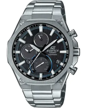 Ανδρικό ρολόι Casio Edifice Solar Bluetooth Chronograph EQB-1100D-1AER, Μαύρο καντράν, Μπρασελέ από Ανοξείδωτο ατσάλι