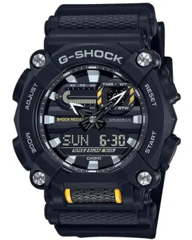 Ανδρικό ρολόι Casio G-Shock GA-900-1AER, Μαύρο καντράν, Λουρί από Καουτσούκ / Υφασμάτινο