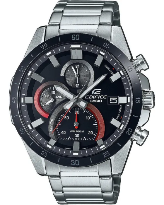 Ανδρικό ρολόι Casio Edifice Chronograph EFR-571DB-1A1VUEF, Μαύρο καντράν, Μπρασελέ από Ανοξείδωτο ατσάλι