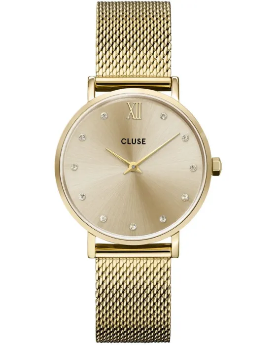 Women's watch Cluse Minuit CW10204, Gold dial, Bracelet in Stainless Steel