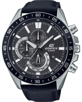 Ανδρικό ρολόι Casio Edifice Chronograph EFV-620L-1AVUEF, Μαύρο καντράν, Λουρί από Δερμάτινο