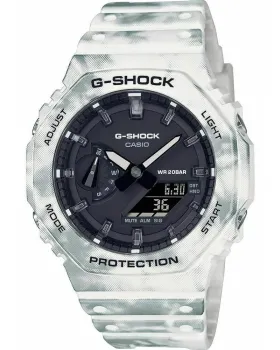 Ανδρικό ρολόι Casio G-Shock GAE-2100GC-7AER, Μαύρο καντράν, Λουρί από Καουτσούκ