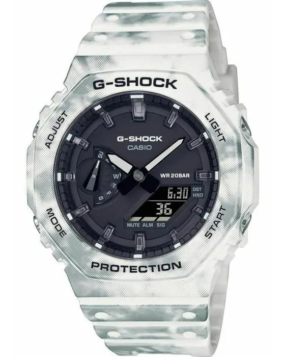 Ανδρικό ρολόι Casio G-Shock GAE-2100GC-7AER, Μαύρο καντράν, Λουρί από Καουτσούκ
