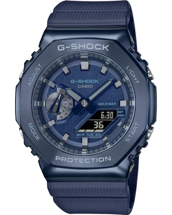 Ανδρικό ρολόι Casio G-Shock GM-2100N-2AER, Μπλε καντράν, Λουρί από Καουτσούκ