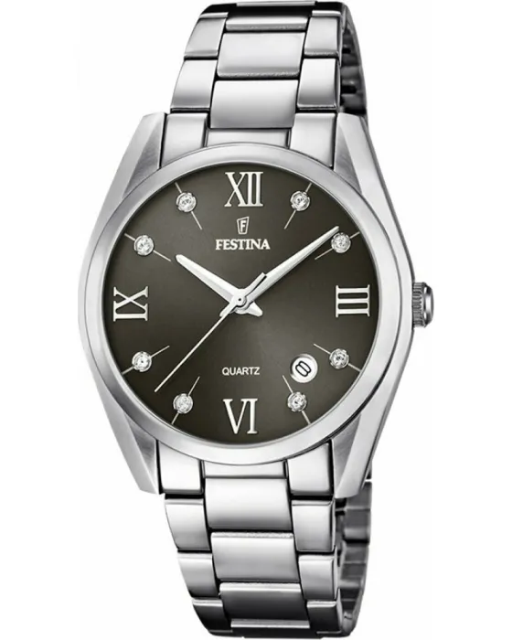 Γυναικείο ρολόι Festina F16790/F, Μαύρο καντράν, Μπρασελέ από Ανοξείδωτο ατσάλι