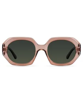 Γυαλιά ηλίου Meller Makena Wood Olive MK-WOODOLI, Καφέ σκελετός, Πράσινο φακοί, UV400 CATEGORY 3
