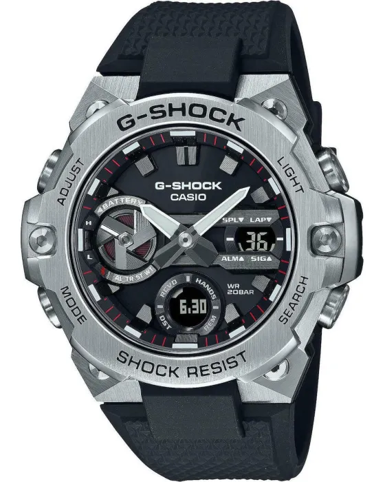 Ανδρικό ρολόι Casio G-Shock GST-B400-1AER, Μαύρο καντράν, Λουρί από Καουτσούκ