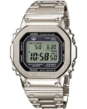 Ανδρικό ρολόι Casio G-Shock Solar GMW-B5000D-1ER, Μαύρο καντράν, Μπρασελέ από Ανοξείδωτο ατσάλι