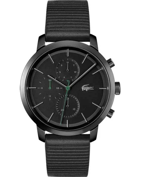Ανδρικό ρολόι Lacoste Replay 2011177, Μαύρο καντράν, Λουρί από Δερμάτινο