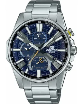 Ανδρικό ρολόι Casio Edifice Solar EQB-1200D-2AER, Μπλε καντράν, Μπρασελέ από Ανοξείδωτο ατσάλι