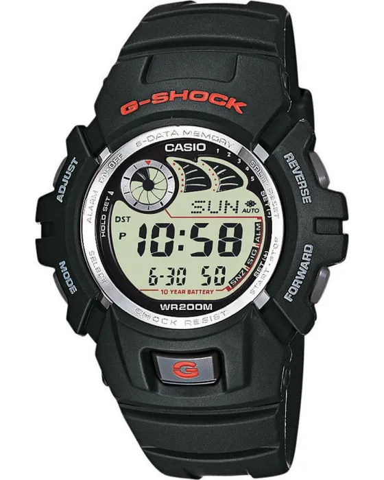 Ανδρικό ρολόι Casio G-Shock G-2900F-1VER, Μαύρο καντράν, Λουρί από Καουτσούκ