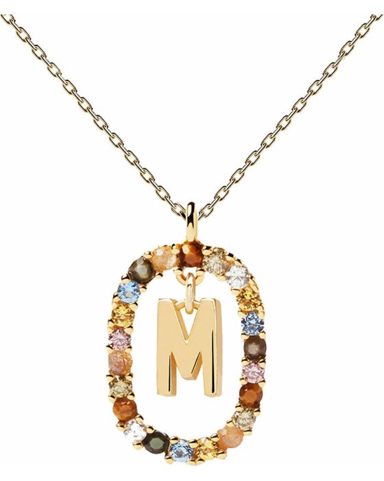 Κολιέ PDPAOLA Μονόγραμμα Μ από ασήμι 925 CO01-272-U