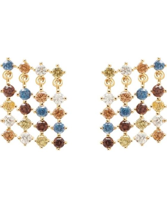 Σκουλαρίκια PDPAOLA από ασήμι 925 και επίχρυσο πλατίνωμα 18Κ AR01-293-U