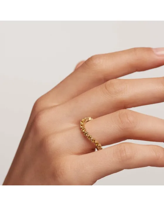 Δαχτυλίδι PDPAOLA Motion Ολόβερο από Ασήμι 925 Επιχρυσωμένο - 