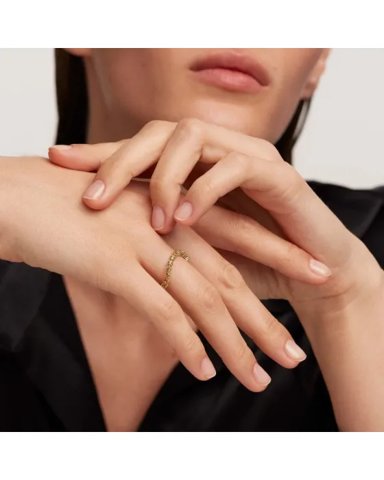 Δαχτυλίδι PDPAOLA Motion Ολόβερο από Ασήμι 925 Επιχρυσωμένο - 