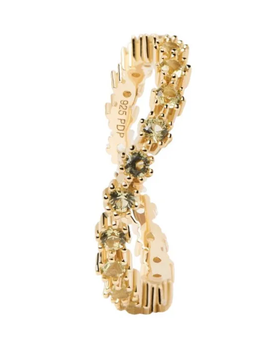 Δαχτυλίδι PDPAOLA Motion Ολόβερο από Ασήμι 925 Επιχρυσωμένο