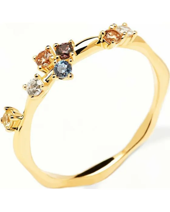 Δαχτυλίδι PDPAOLA από ασήμι 925 και επίχρυσο πλατίνωμα 18Κ