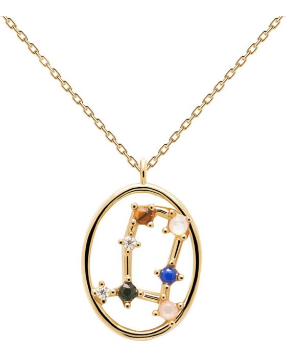 Κολιέ PDPAOLA Ζώδιο Δίδυμος με Ζιργκόν Ασήμι 925 Επιχρυσωμένο CO01-346-U Κολιέ PDPAOLA Ζώδιο Δίδυμος με Ζιργκόν Ασήμι 925 Επιχρυσωμένο CO01-346-U