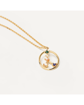 Κολιέ PDPAOLA Ζώδιο Καρκίνος με Ζιργκόν Ασήμι 925 Επιχρυσωμένο CO01-347-U -  Κολιέ PDPAOLA Ζώδιο Καρκίνος με Ζιργκόν Ασήμι 925 Επιχρυσωμένο CO01-347-U -