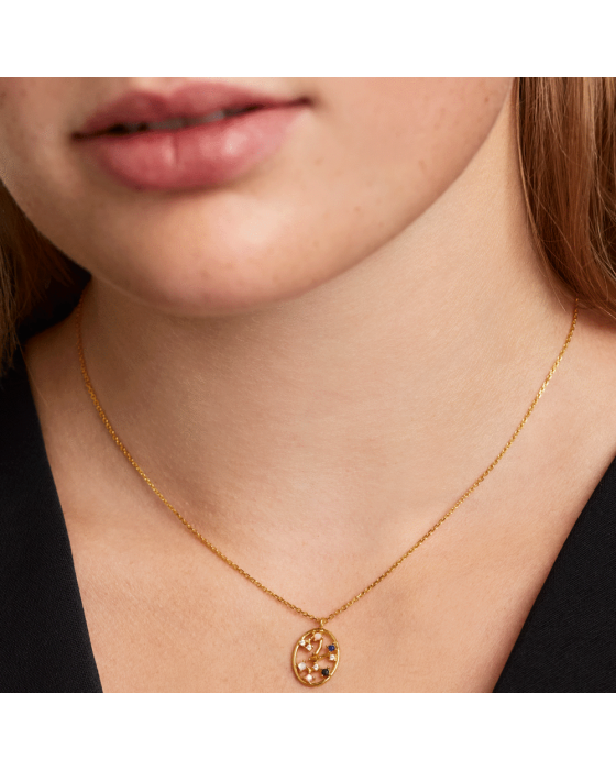 Κολιέ PDPAOLA Ζώδιο Τοξότης με Ζιργκόν Ασήμι 925 Επιχρυσωμένο CO01-352-U -  Κολιέ PDPAOLA Ζώδιο Τοξότης με Ζιργκόν Ασήμι 925 Επιχρυσωμένο CO01-352-U -