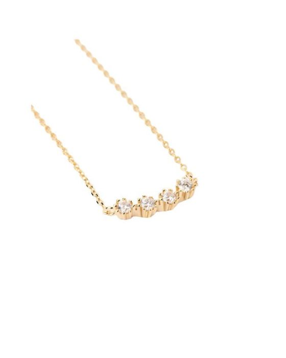 Κολιέ PDPAOLA με Πέτρες από Ασήμι 925 Επιχρυσωμένο CO01-366-U - 