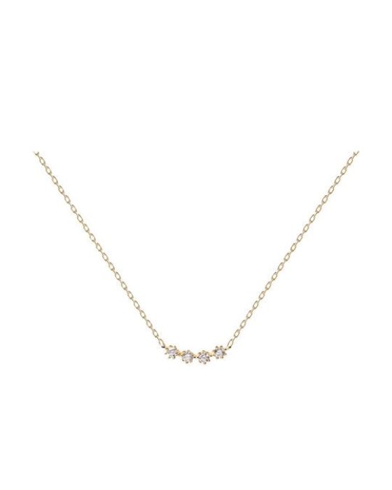 Κολιέ PDPAOLA με Πέτρες από Ασήμι 925 Επιχρυσωμένο CO01-366-U