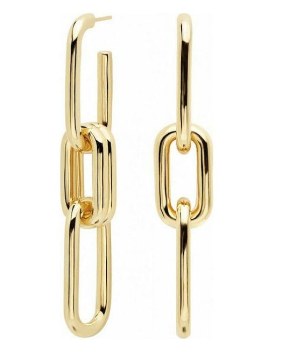 Σκουλαρίκια PDPAOLA Κρεμαστά Muze από Ασήμι 925 Επιχρυσωμένα AR01-074-U