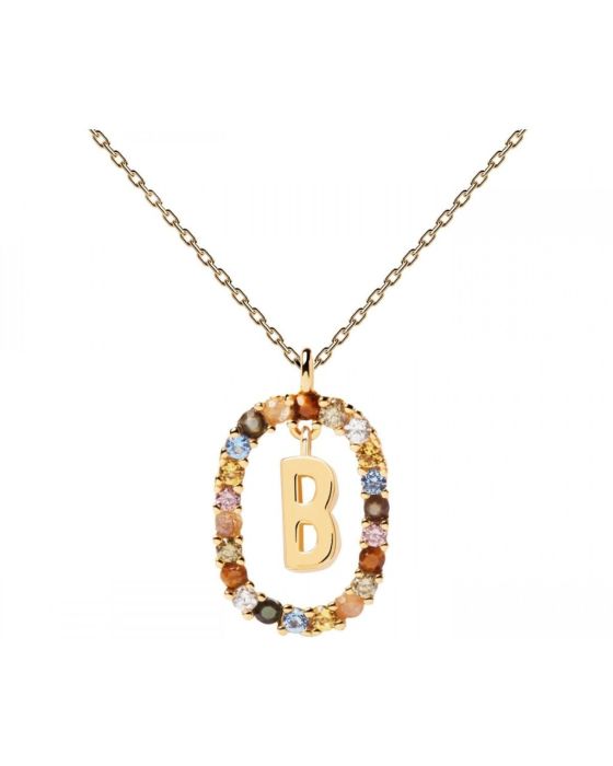 Κολιέ PDPAOLA Μονόγραμμα B από ασήμι 925 CO01-261-U