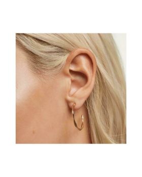 Σκουλαρίκια PDPAOLA Κρίκοι Vanilla από Ασήμι Επιχρυσωμένα AR01-306-U - 