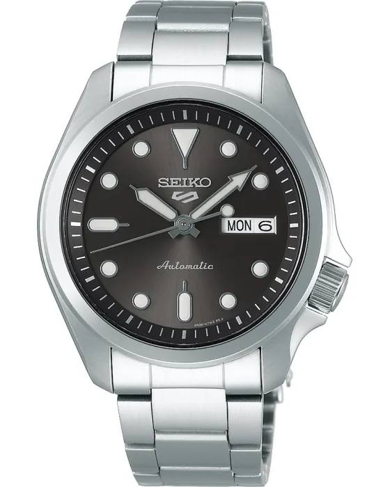 Ανδρικό ρολόι Seiko 5 Sport Automatic SRPE51K1, Μαύρο καντράν, Μπρασελέ από Ανοξείδωτο ατσάλι