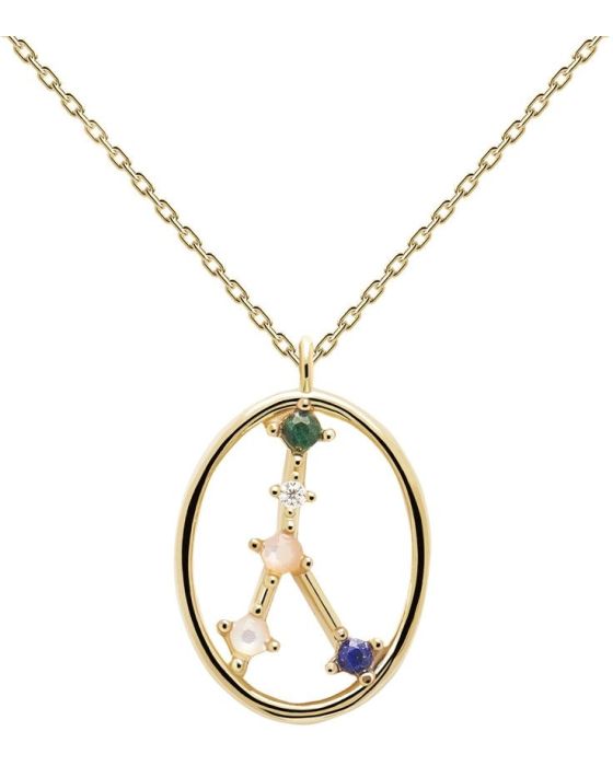 Κολιέ PDPAOLA Ζώδιο Καρκίνος με Ζιργκόν Ασήμι 925 Επιχρυσωμένο CO01-347-U Κολιέ PDPAOLA Ζώδιο Καρκίνος με Ζιργκόν Ασήμι 925 Επιχρυσωμένο CO01-347-U