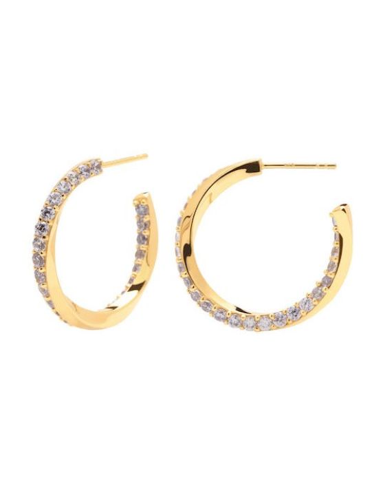 Σκουλαρίκια PDPAOLA Κρεμαστά από Ασήμι 925 Επιχρυσωμένα AR01-239-U