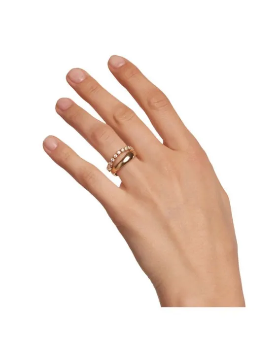 Δαχτυλίδι PDPAOLA Ολόβερο με Ζιργκόν από Ασήμι 925 Επιχρυσωμένο - 