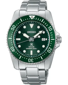 Ανδρικό ρολόι Seiko Prospex SNE583P1, Πράσινο καντράν, Μπρασελέ από Ανοξείδωτο ατσάλι