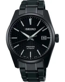 Ανδρικό ρολόι Seiko Presage Automatic SPB229J1, Μαύρο καντράν, Μπρασελέ από Ανοξείδωτο ατσάλι