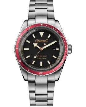 Ανδρικό ρολόι Ingersoll Scovill Automatic I05004, Μαύρο καντράν, Μπρασελέ από Ανοξείδωτο ατσάλι