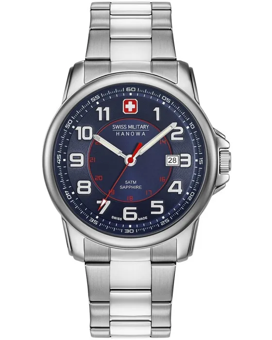 Ανδρικό ρολόι Swiss Military Hanowa Grenadier 06-5330.04.003, Μπλε καντράν, Μπρασελέ από Ανοξείδωτο ατσάλι